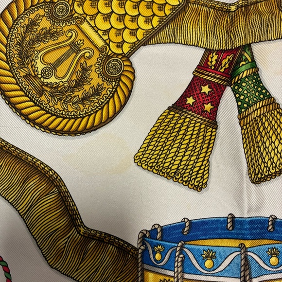Hermes Les Tambours Silk Square Scarf - Picture 5 of 11